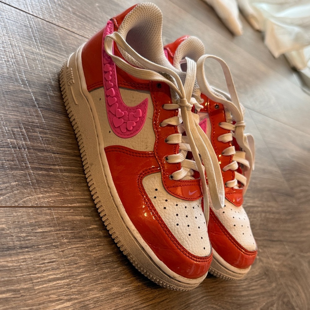 Nike AF1 Sneakers Valentines Day Red and Pink